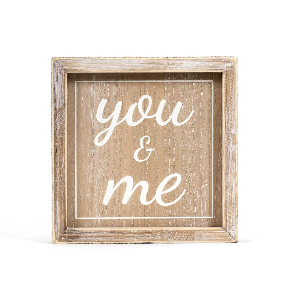 11830 - 7x7 wd frmd sn (YOU & ME/TOGTHER) VALENTINE EVERYDAY