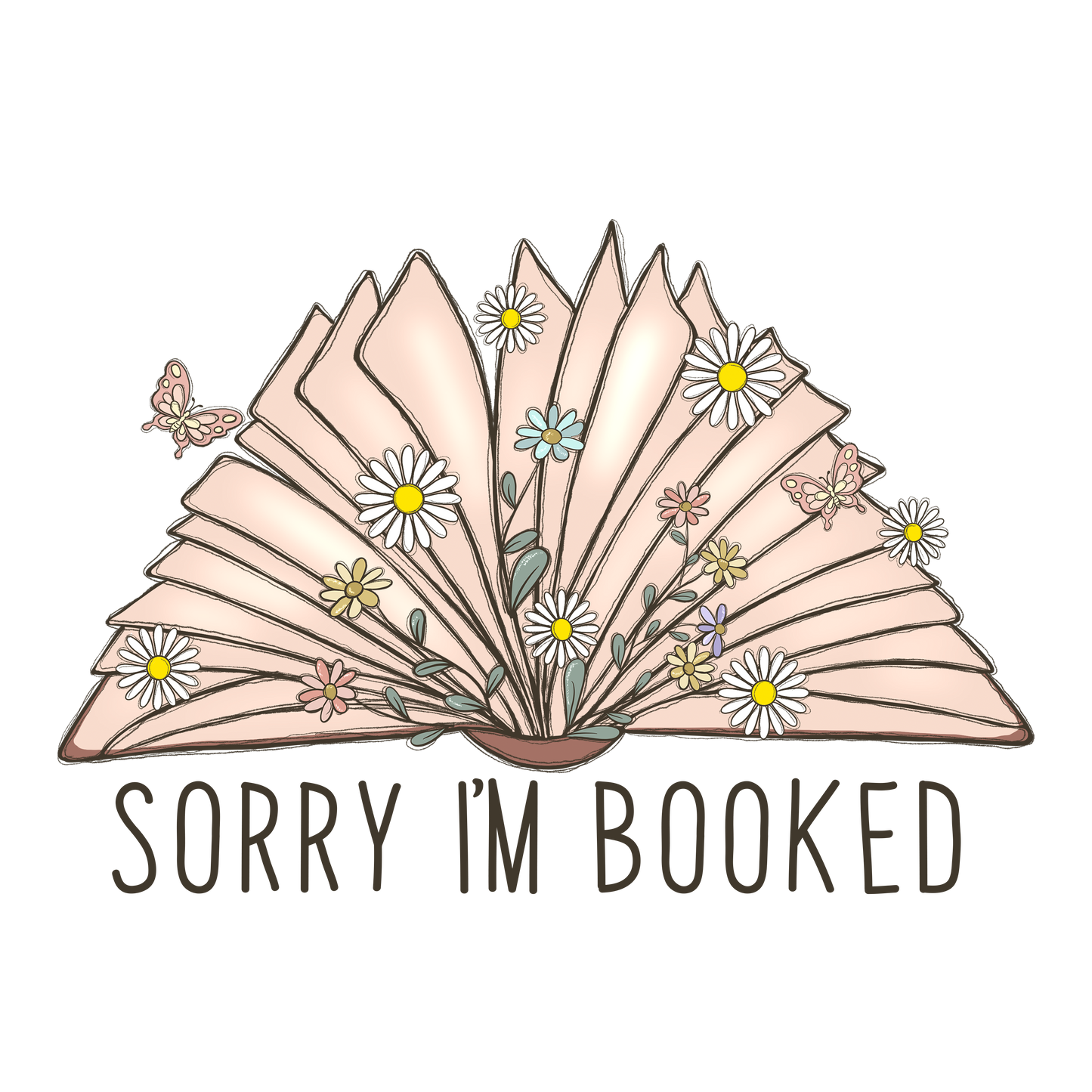 Sorry I'm Booked Vinyl, Sticker, 3x3 in