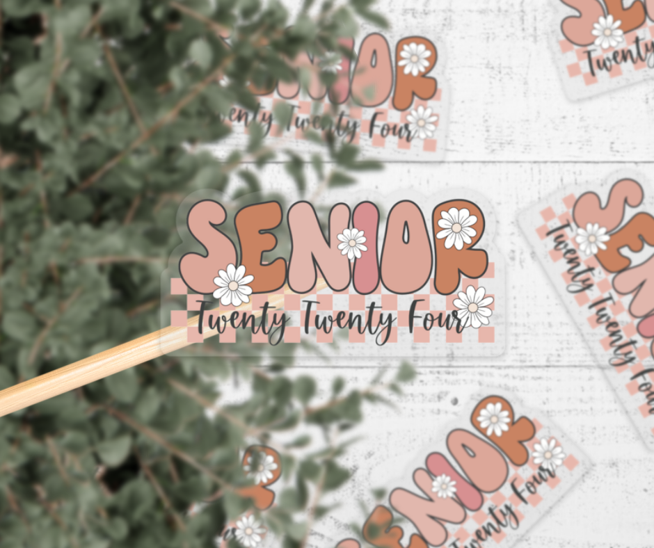 Senior 2024 Clear Vinyl Sticker