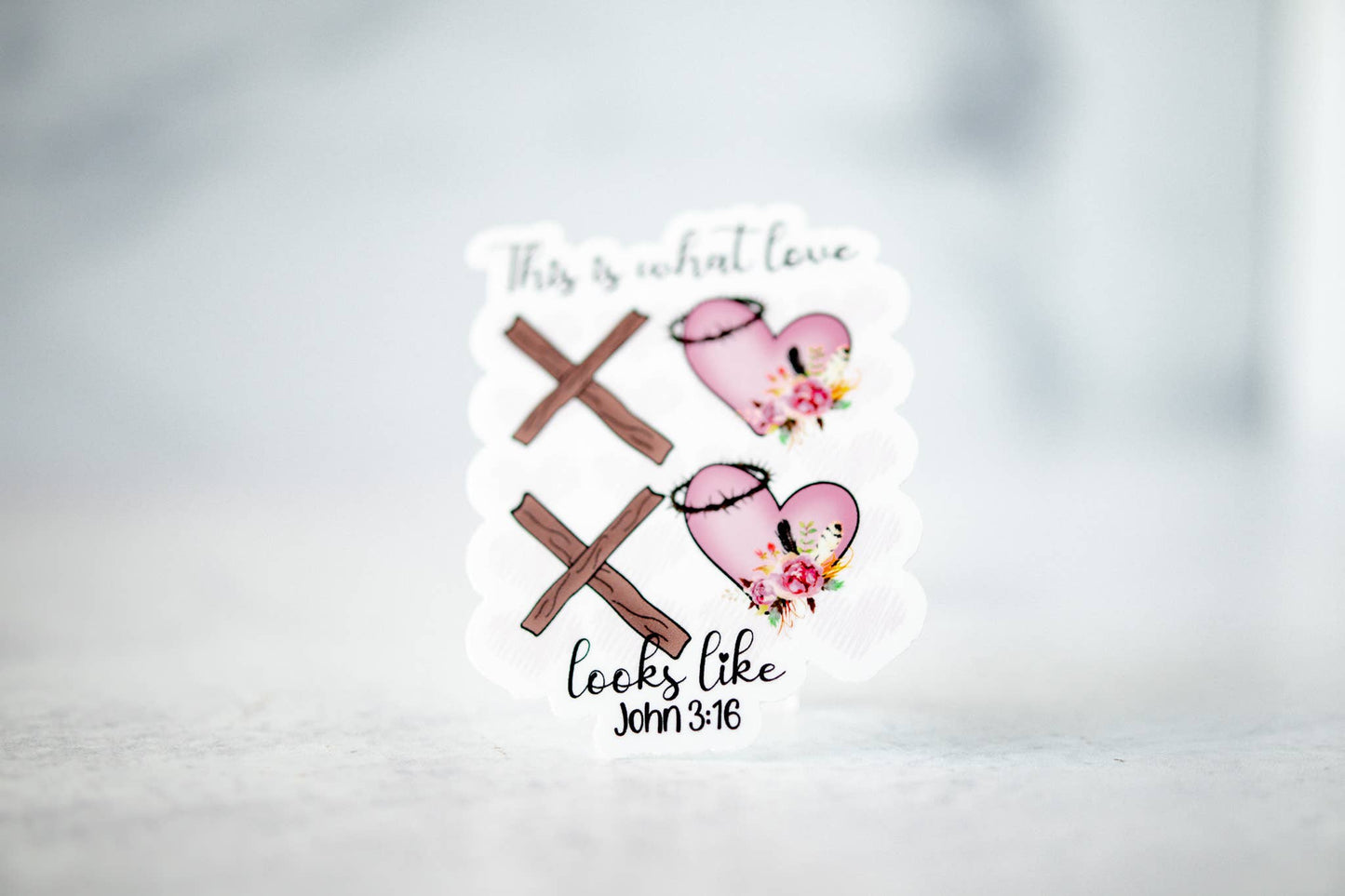 What Love Looks Like, Vinyl Sticker, 3x3 in.