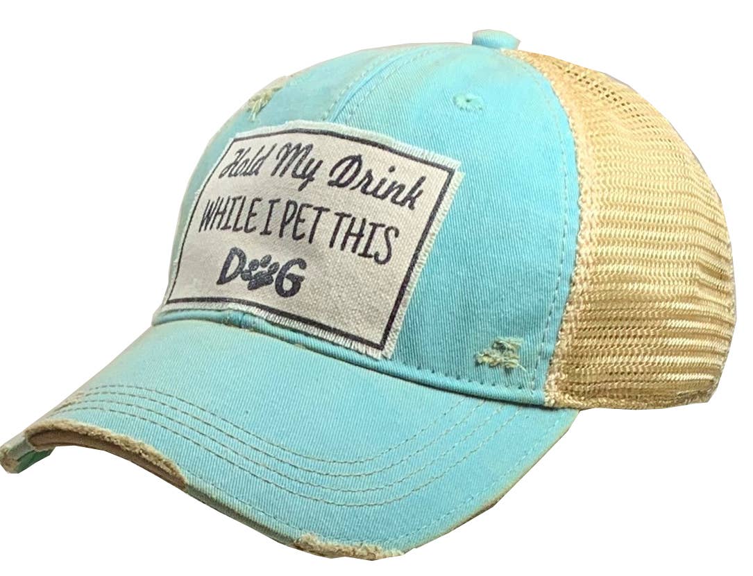 Hold My Drink While I Pet This Dog Trucker Hat Baseball Cap