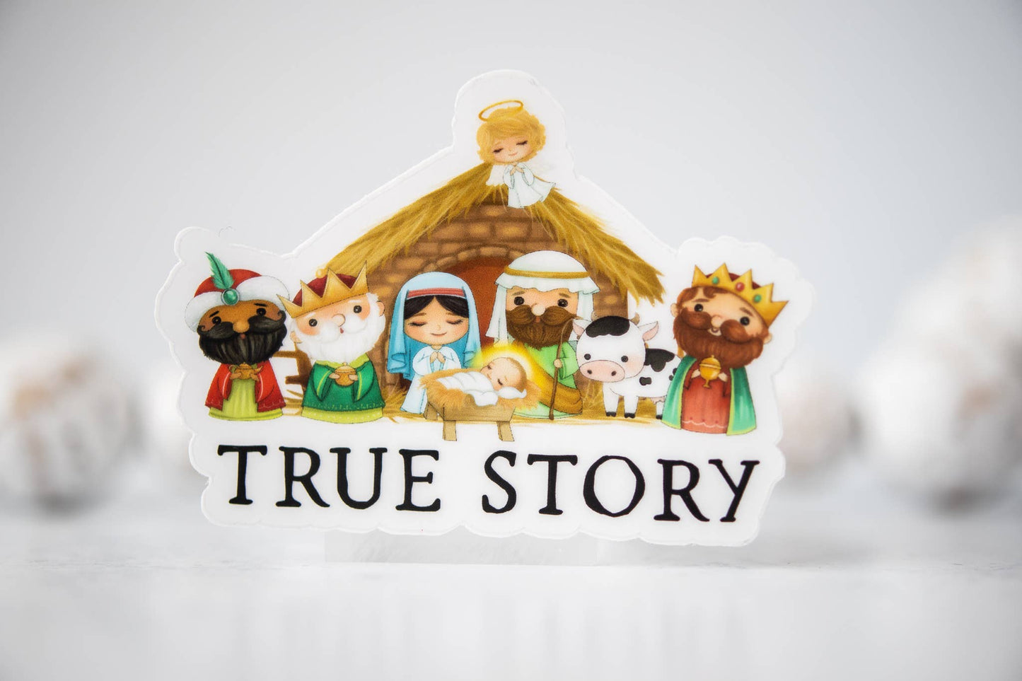 True Story Christmas CLEAR 3'' Sticker