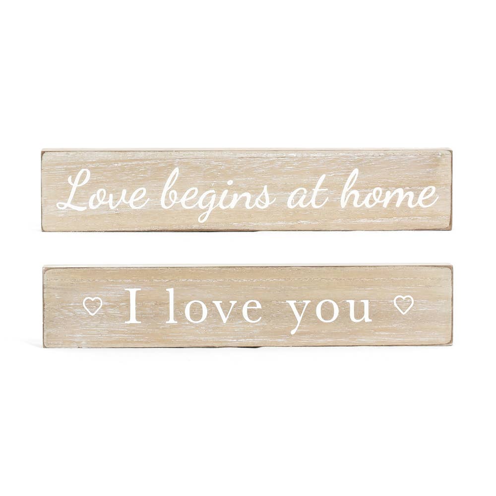 11832 - 10x2 rvs wd brick (LOVE/BEGINS) EVERYDAY VALENTINE