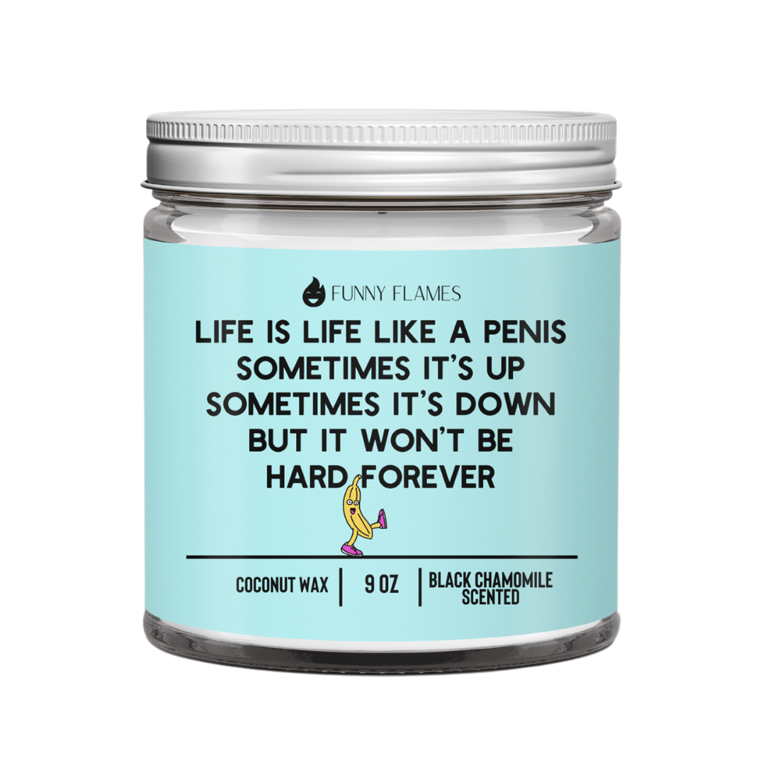 Life Is Life Like A Penis... - Funny Banana Candle for Him