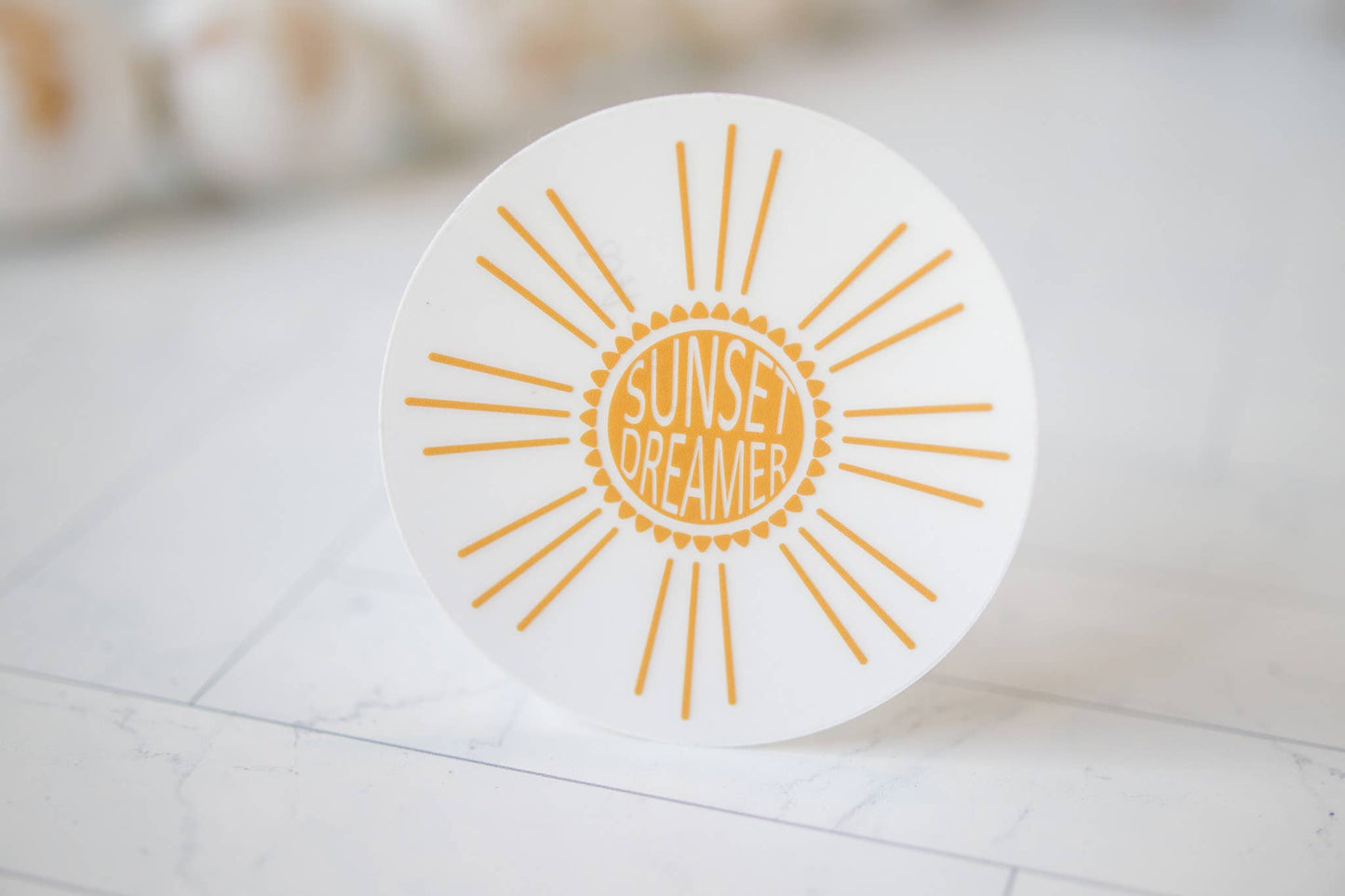 Sunset Dreamer Clear Sticker, 3x3