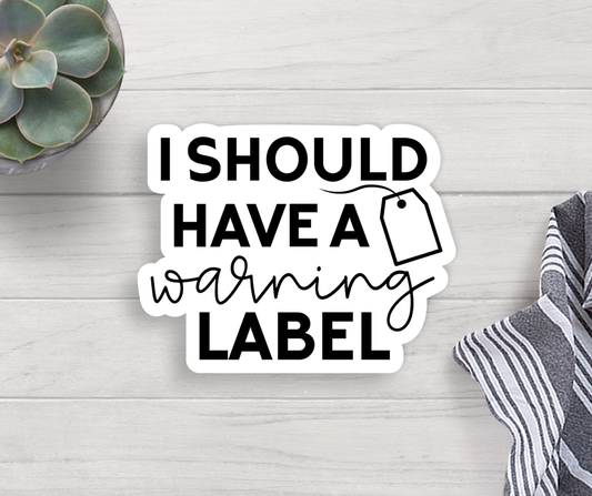 Warning Label Vinyl Sticker