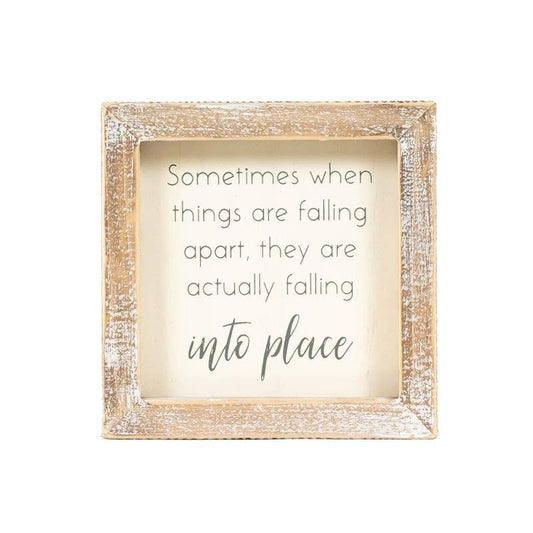 11961 - 5x5 wood frame sign (INTO PLACE)  home decor gift