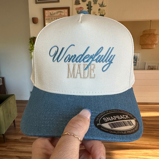 Wonderfully Made Embroidered Denim Hat