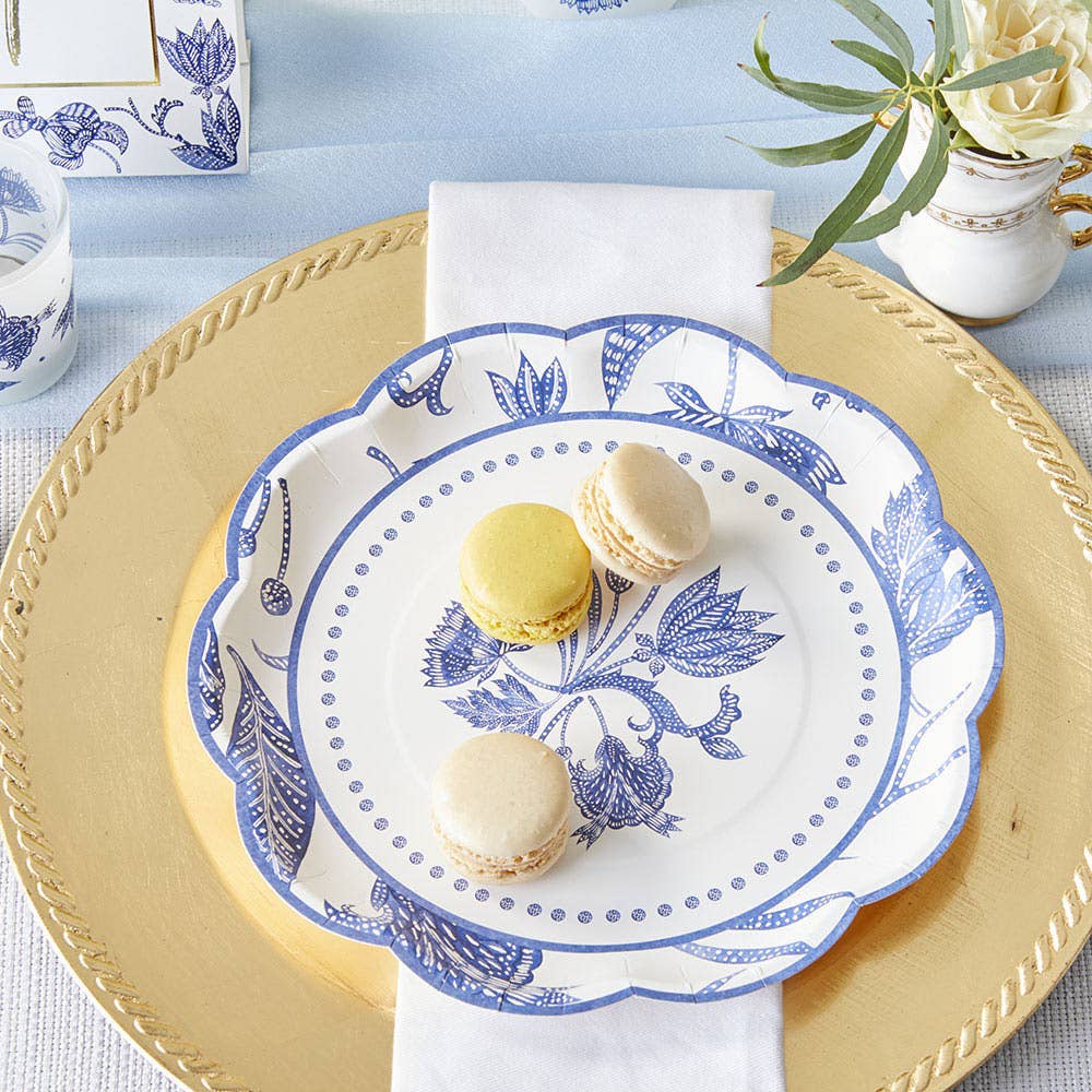 Blue Willow 9 in. Premium Paper Plates (Set of 16)