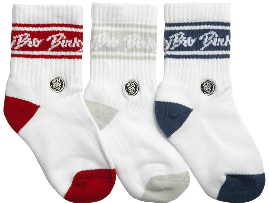 3-Pack Red/White/Blue socks: Newborn (0months - 4 months)