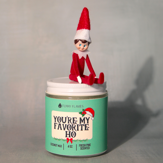 You're My Favorite Ho 4OZ Funny Candle Xmas Stocking Stuffer