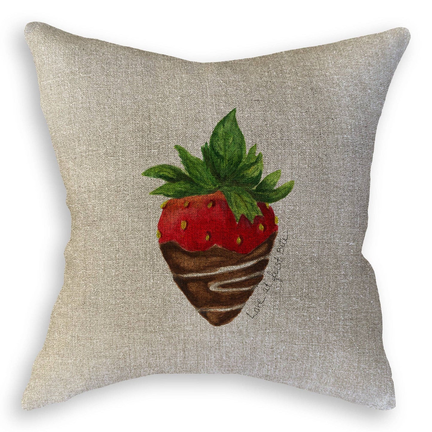 Love At First Bite Strawberry: - / Remove Words / Dishtowel