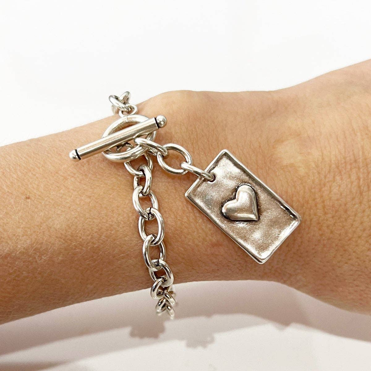 CHOOSE YOUR MESSAGE | SQUARE | Chain Bracelet: UNFUCKWITHABLE / GOLD / XS (7")
