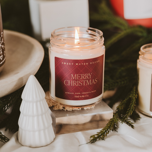*NEW* Merry Christmas 9 oz Soy Candle - Christmas Decor