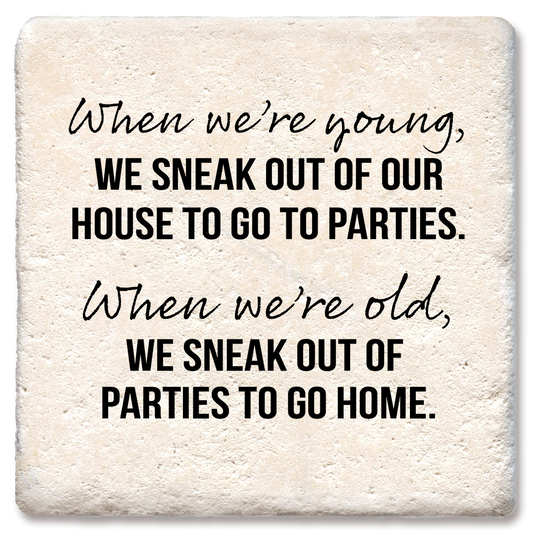 When we're young coaster: Ceramic