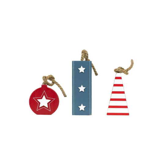 45196 - 4x7 chunky wood shapes s/3 (FIREWORKS)  Americana