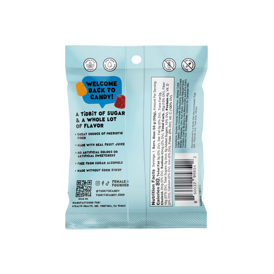 12pk Original Mix Gummy Candy, Low Sugar 5g, Prebiotics: 12 bags