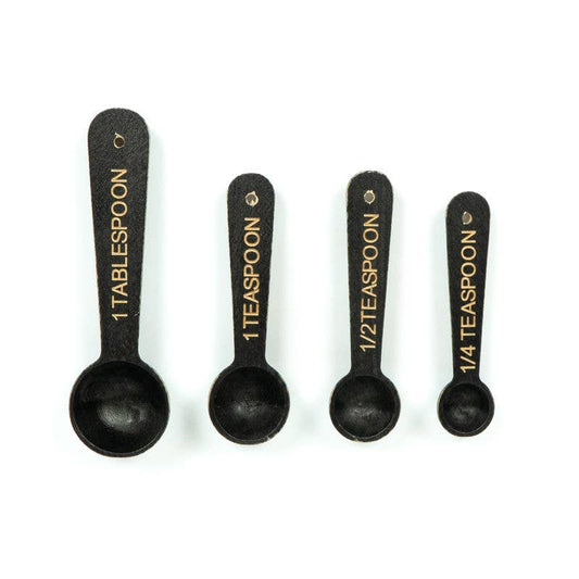 11757 - 6" wood measuring spoons set/4 (TBSP) KITCHEN
