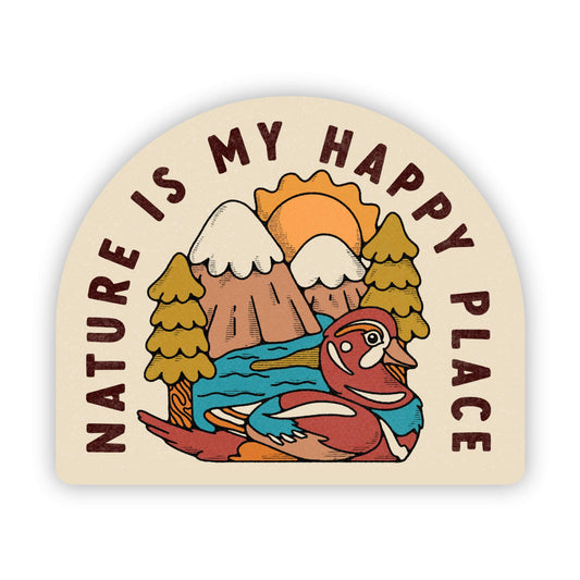 "Nature is my happy place" Sticker