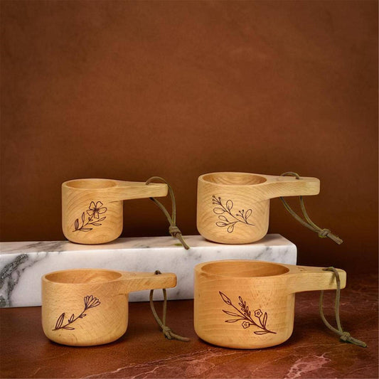 Wood Measuring Cups Baker Gift Set  (SKU#: 23287)