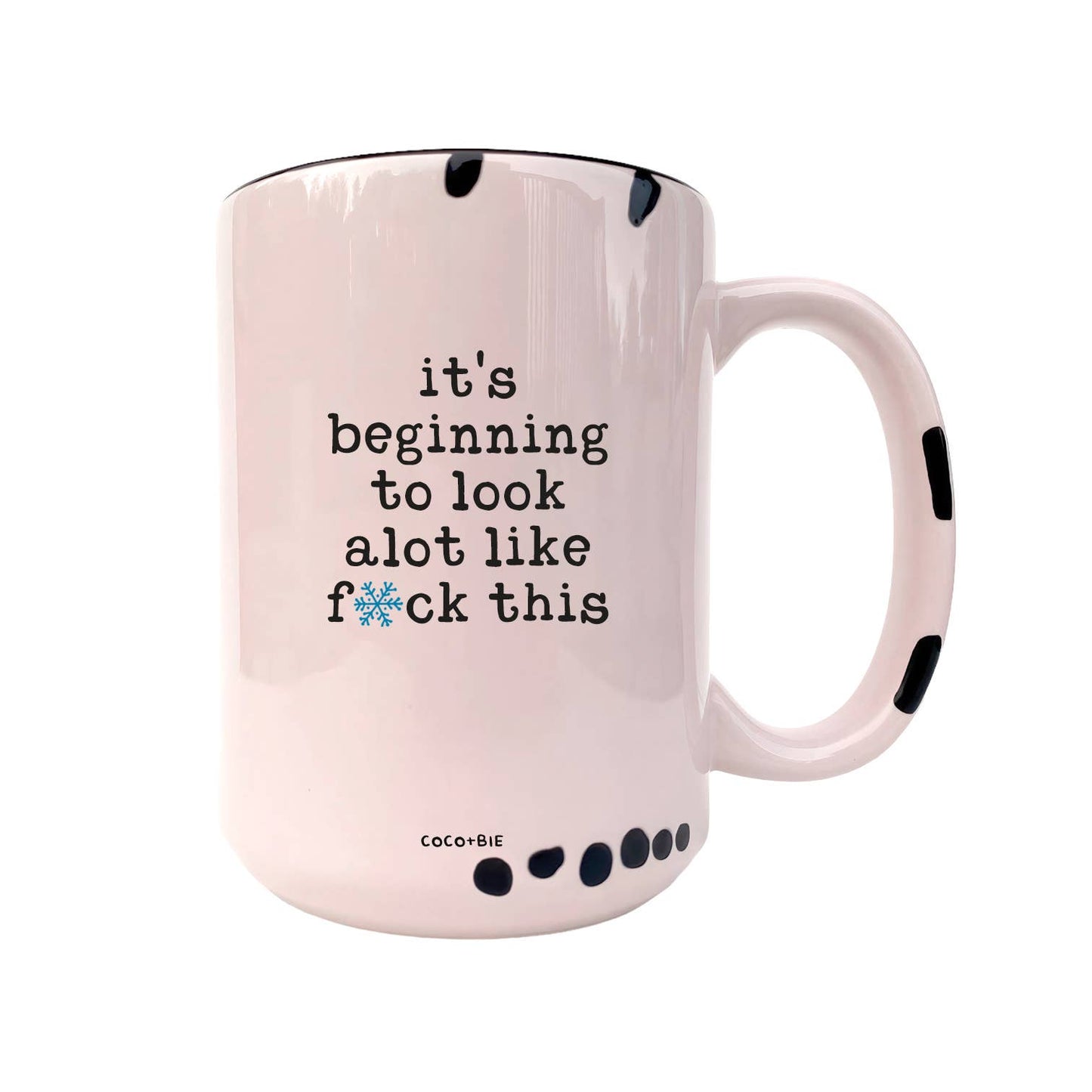 Beginning To Look Alot Like F*ck This - Funny Christmas Mug: Black Handle