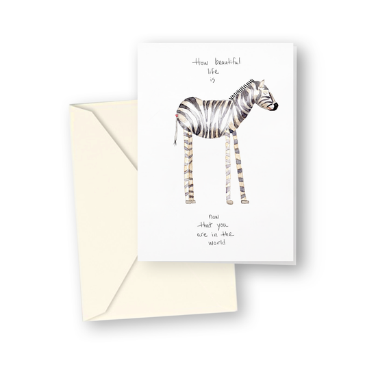 Zebra with Baby Quote Enclosure Cards | Pack of 4
