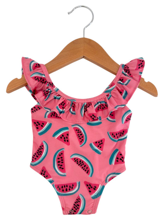 Watermelon / Isla Swimsuit / UPF 50+: 3-6M