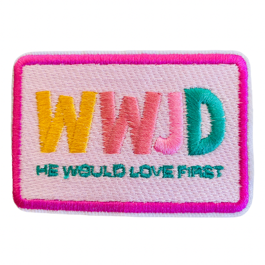 WWJD He Would Love First Trucker Hat Patch
