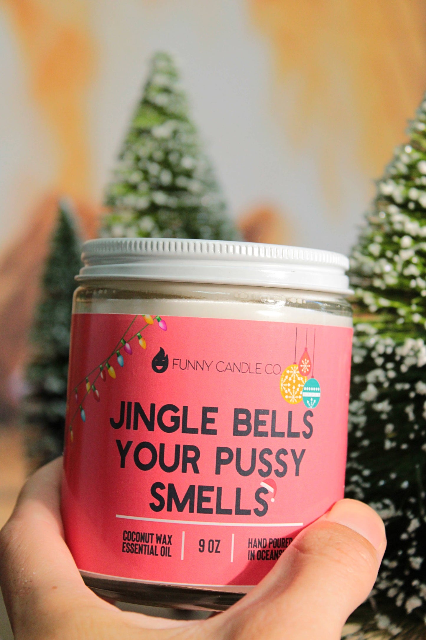Jingle Bells Your Pussy Smells Candle - Funny Xmas Candle