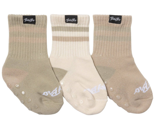3-Pack Beige socks: Newborn (0 months - 4 months)