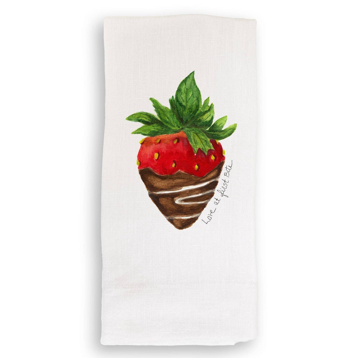 Love At First Bite Strawberry: - / Remove Words / Dishtowel