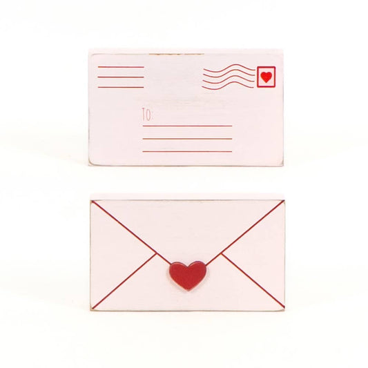 20110 - 5x3x1 chunky wood shape (LETTER)  Valentine
