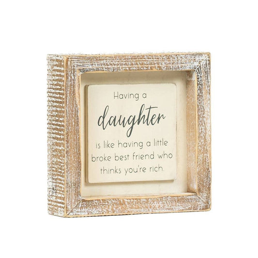 11939 - 5x5 wood frame sign (DAUGHTER)  home decor gift
