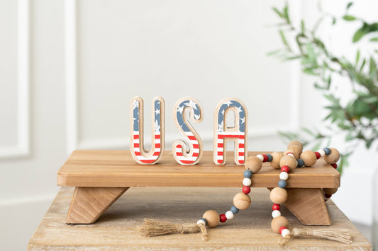 45185 - 6x4 chunky wood shape (USA)  Americana Summer Décor