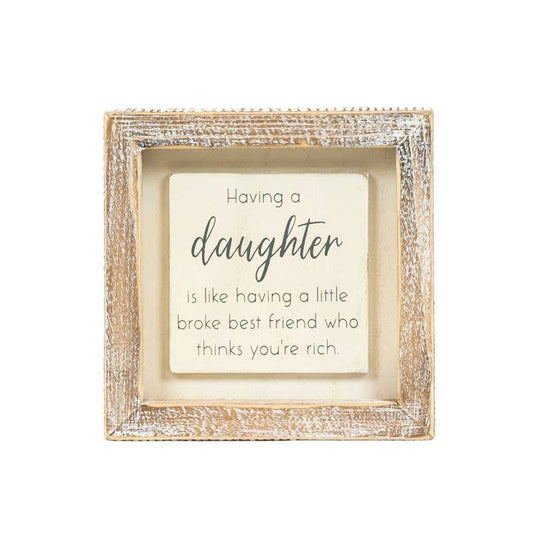 11939 - 5x5 wood frame sign (DAUGHTER)  home decor gift