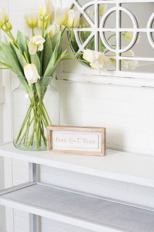 11862 - 10x4 wood frame sign PRAY Sympathy Bereavement Gift