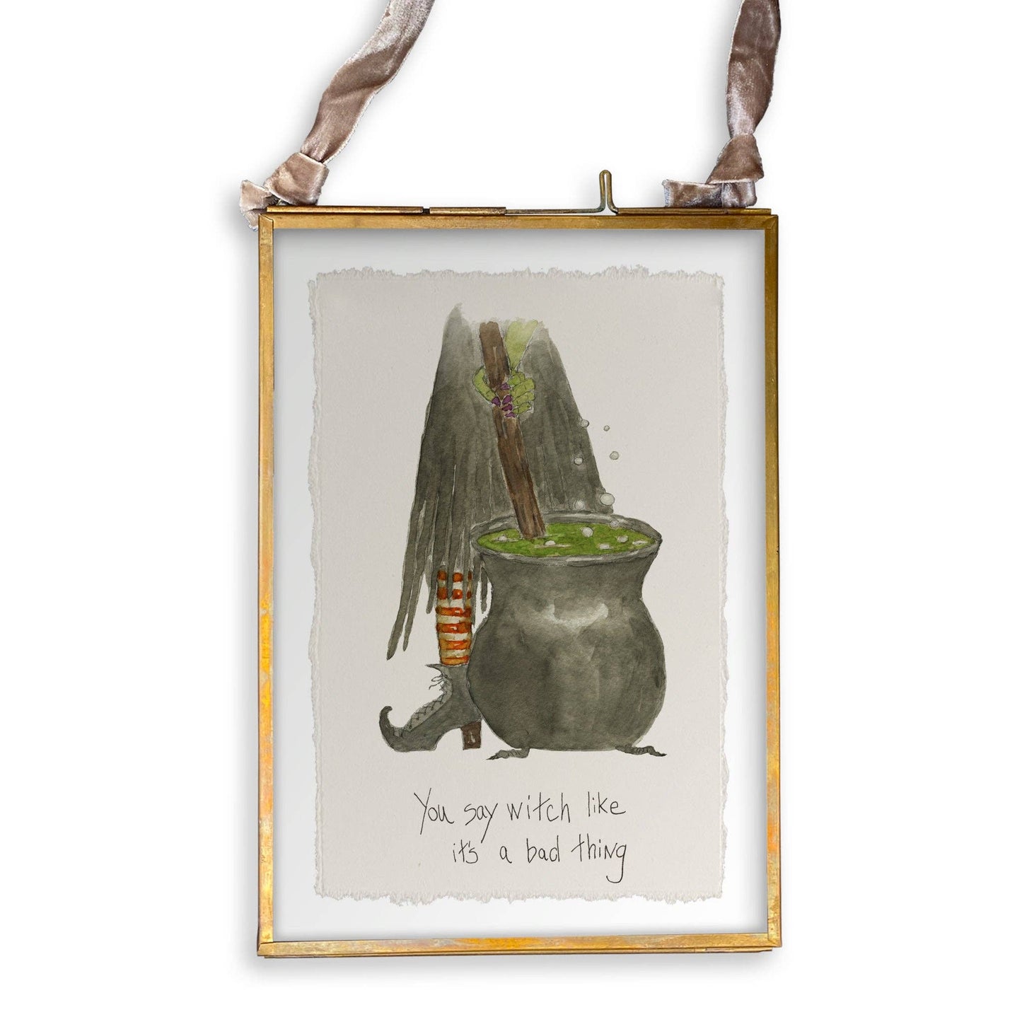 Witch Stirring Pot: Dishtowel / Keep Words / -