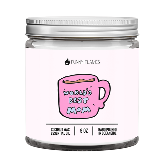 Worlds Best Mom - Candle For Mom
