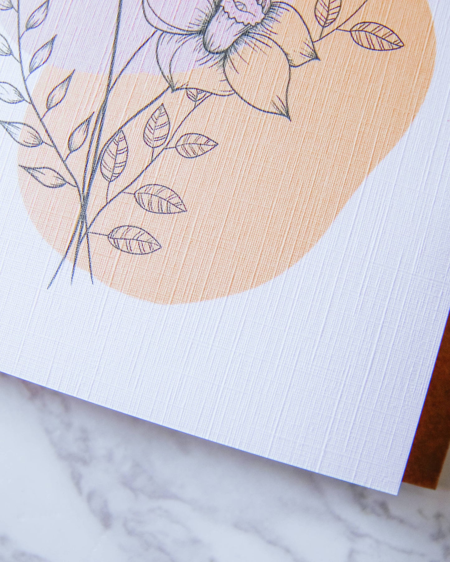 Pink Abstract Floral Bouquet Greeting Card