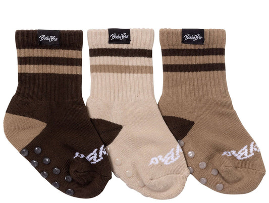 3-Pack Brown socks: Youth (3 years - 7 years)