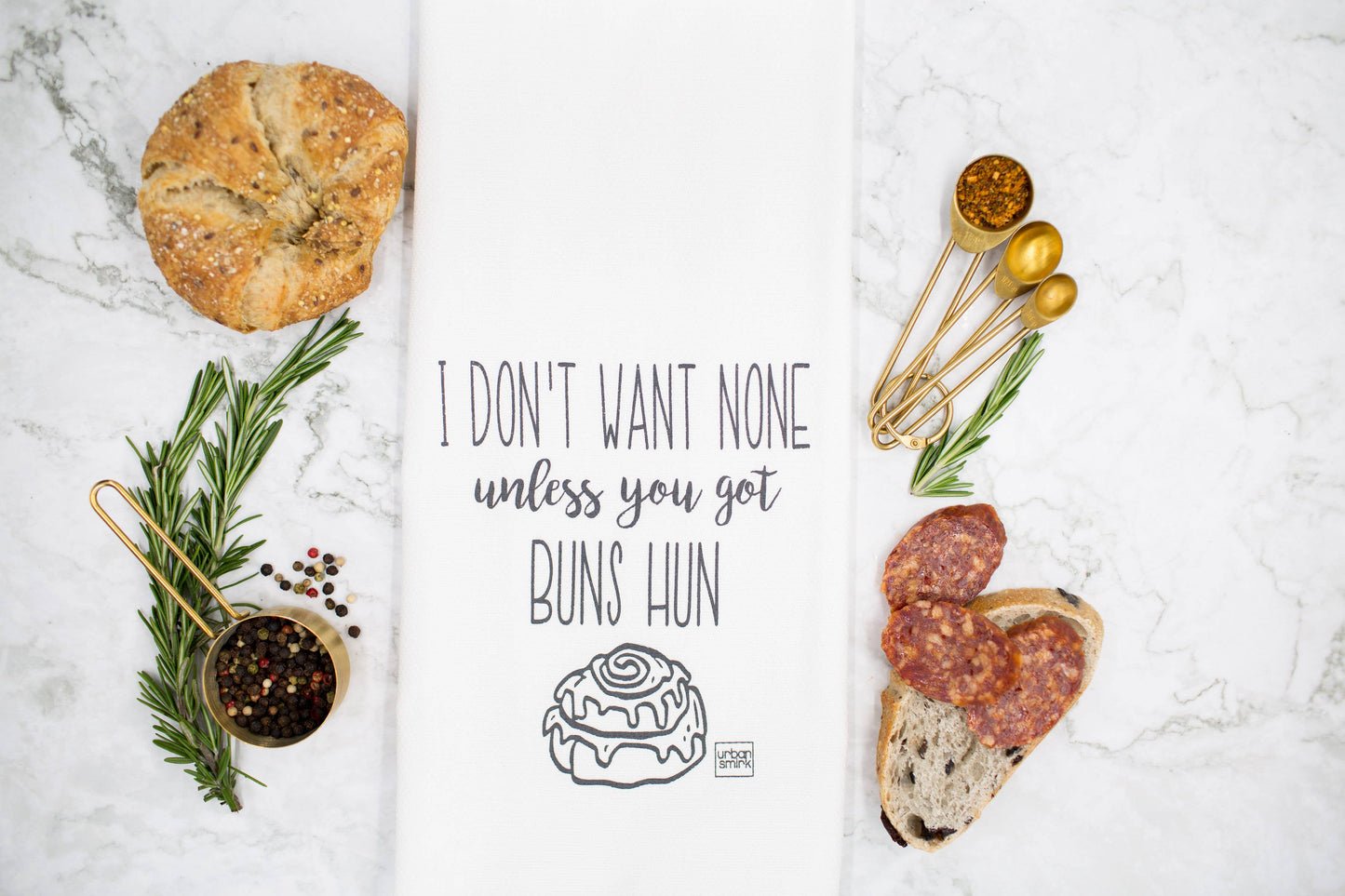Buns Hun 90s Rap Funny Cinnamon Roll Towel