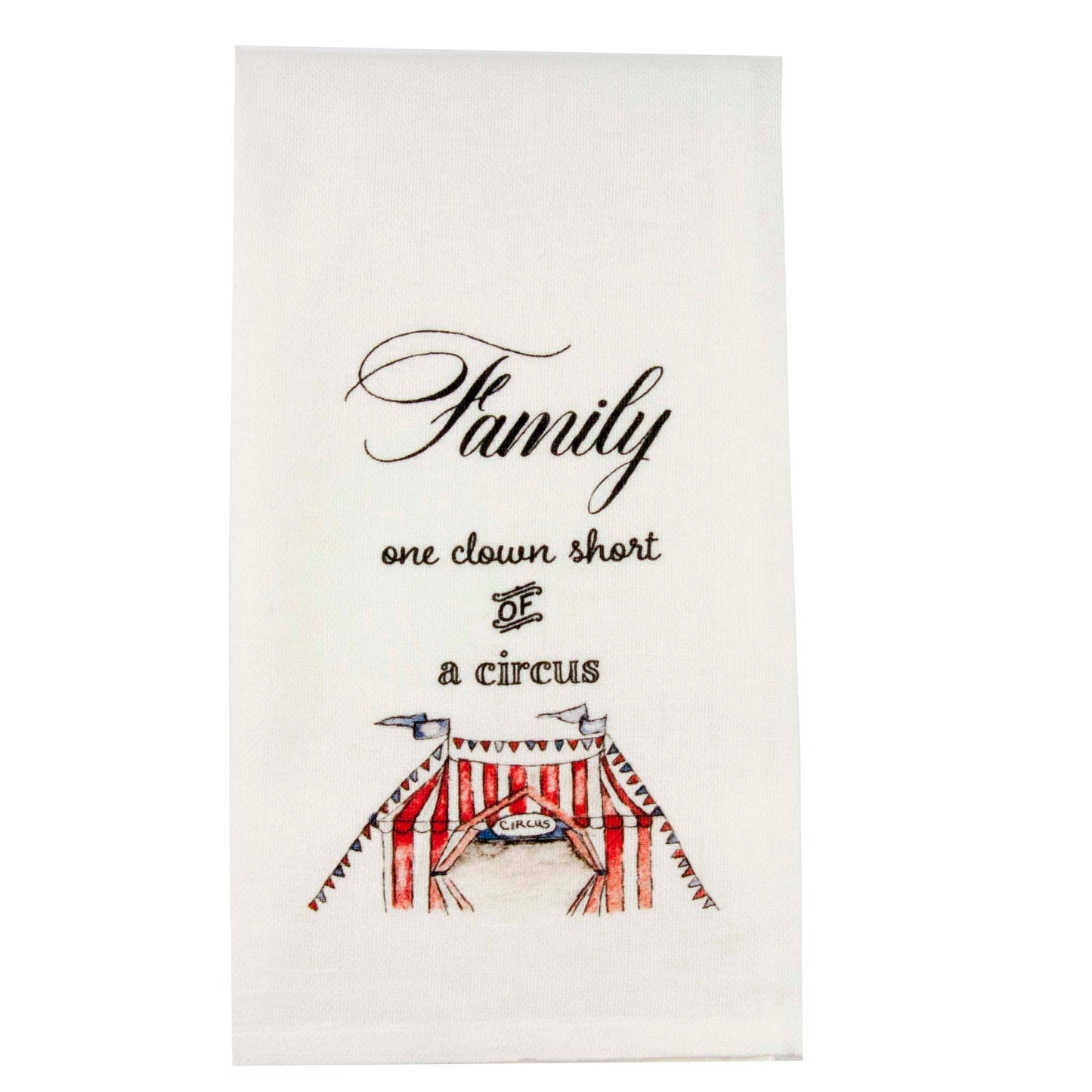Family Circus with Tent Dish Towel
