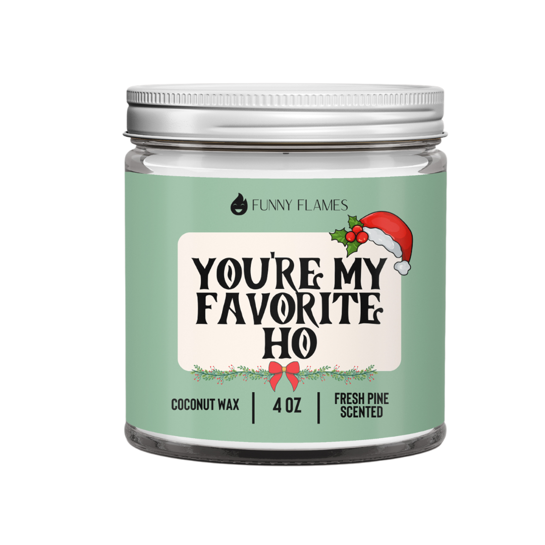 You're My Favorite Ho 4OZ Funny Candle Xmas Stocking Stuffer