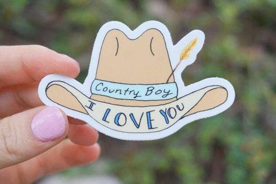 I Love You Country Boy Sticker