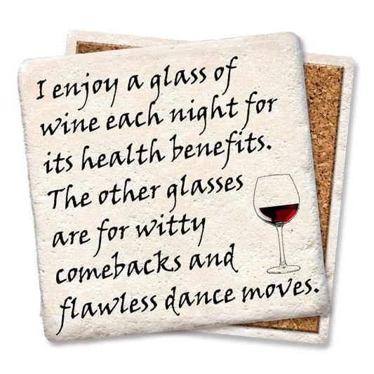 DRINK COASTER I ENJOY A GLASS OF WINE 1267