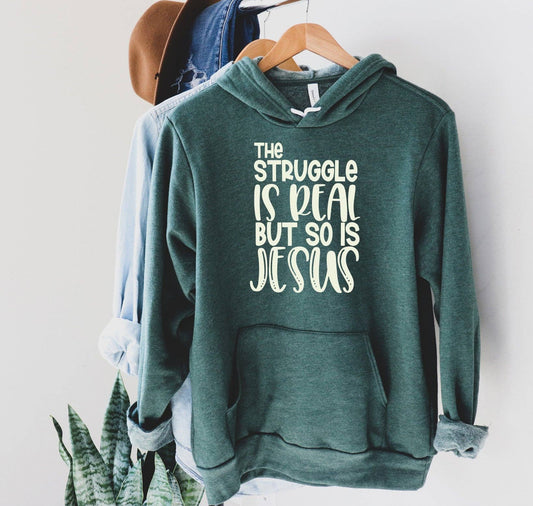 The Struggle Is Real But So Is Jesus Screen Print