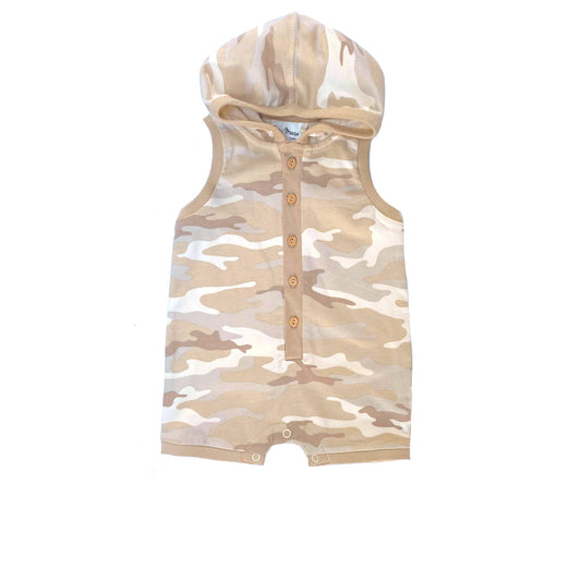 Short Hooded Romper- Jersey