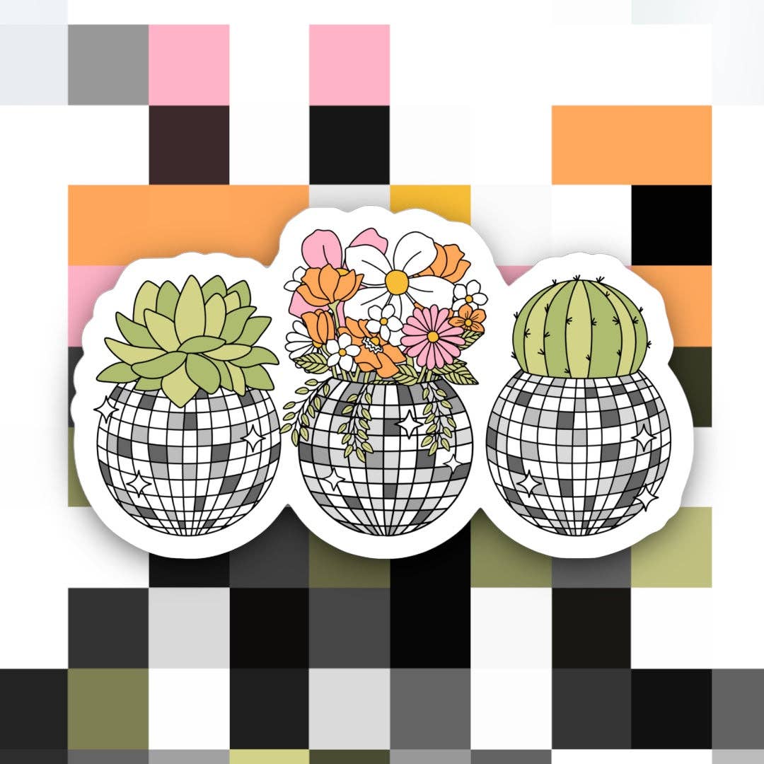Disco Planter Sticker