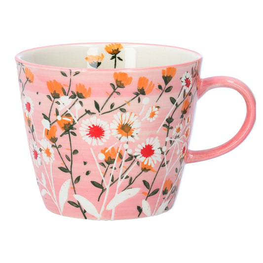 Pink Wild Daisy Ceramic Mug