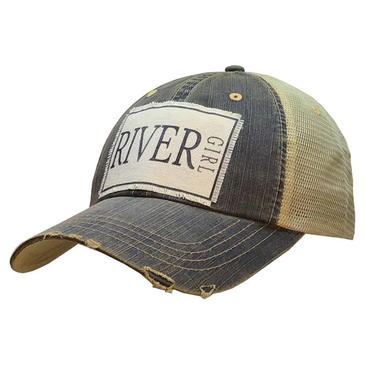 River Girl Distressed Trucker Hat